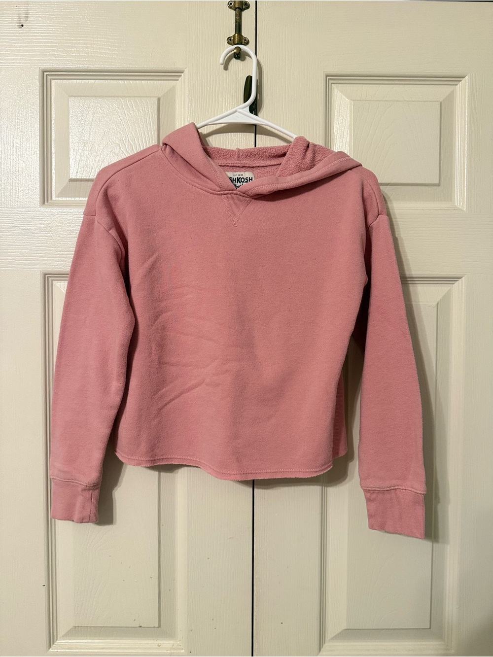 OshKosh B'gosh Women's Dusty Pink Hooded Crew Neck Sweater